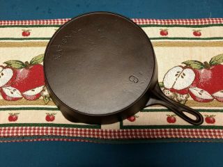 Antique Wagner National No.  9 Cast Iron Skillet With Heat Ring,  Restored