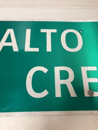 Authentic Retired Texas Palto Alto Creek Highway Sign Gillespie County 48 X 18” 3