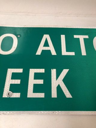 Authentic Retired Texas Palto Alto Creek Highway Sign Gillespie County 48 X 18” 4