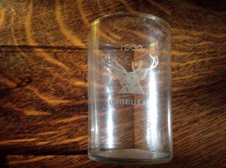 1900 Louisville,  Kentucky Deer Head Thin Souvenir Glass