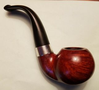 Peterson Sherlock Holmes Le Strade Bent Apple Pipe w/silver band - OUTSTANDING 2