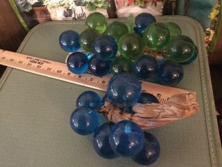 Vintage Mid Century Lucite Acrylic Grapes 2 Bunches
