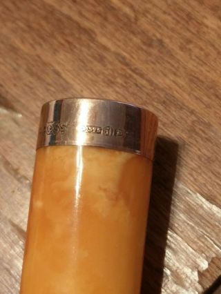 Antique amber gold ciggaret holder 5