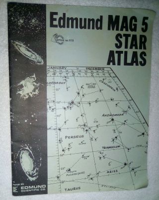 1974 Vintage Edmund Scientific Co.  Mag 5 Star Atlas Very Rare