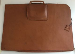 Rare Vintage Cooper - Weeks Leather Executive Zippered Portfolio Case