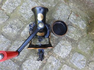 Wonderful cast iron Coffee mill grinder Spong 1 England wall table 4