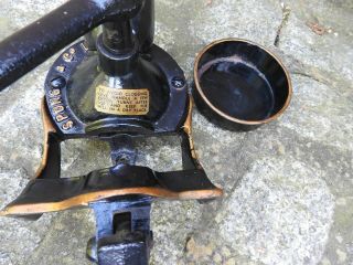 Wonderful cast iron Coffee mill grinder Spong 1 England wall table 7
