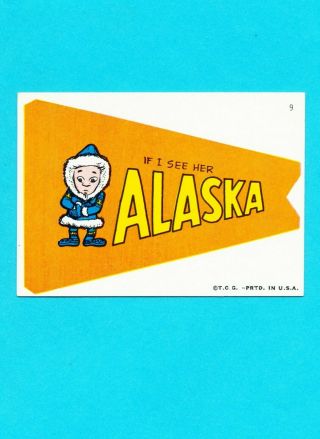 1967 Topps Comic Pennants 9 Alaska