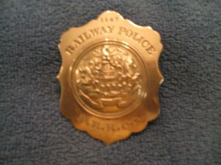 Pennsylvania Railroad Pie Pan Style Police Breast Badge 1920 