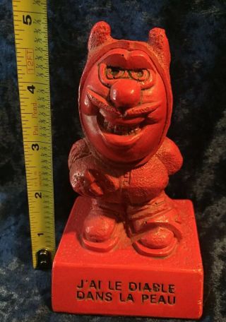 1971 Paula Horned Devil Figurine Rare In French Sculpture Vintage Russ Berry