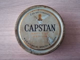 Old CAPSTAN Navy Cut Medium Tobacco Empty Tin Box 2