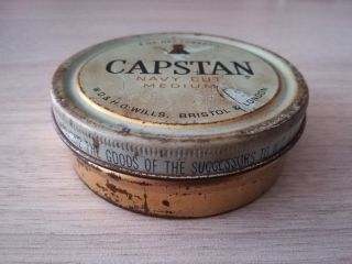 Old CAPSTAN Navy Cut Medium Tobacco Empty Tin Box 4