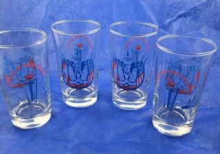 Top Of The Mart Orleans,  Louisiana Vintage Drinking Glasses Set Of Four