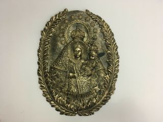 Virgin Mary Our Lady Of Manaoag Saint Philippines Gold 3d Wall Hanging Plaque