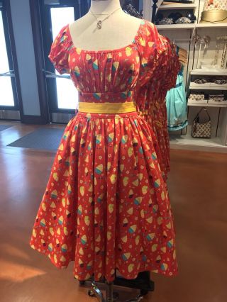 Disney Parks Dress Shop Dole Whip Dress Cherry Tree Lane Pineapple L Large