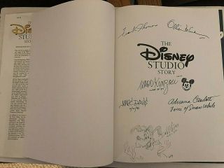 THE DISNEY STUDIO Story Book Signed by 6 Artists with Sketches 1988 2