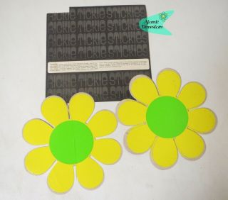 Vintage 1960s Flower Power Mod Daisies Rickie Tickie Stickies 6