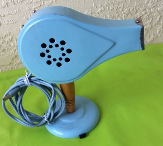 Retro Handy Hannah Hair Dryer Blue With Stand Usa Vintage