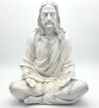 The Peace Of Christ - 12 " Hand - Painted,  Acrylic Statue With Marble Finish.