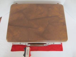 Vintage American Tourister Escort Briefcase Attache Case Brown Locking W/ Keys