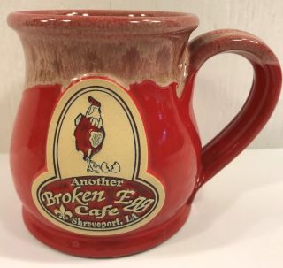 Coffee Mug Cup Another Broken Egg Cafe Shreveport La Deneen Pottery Usa 2004