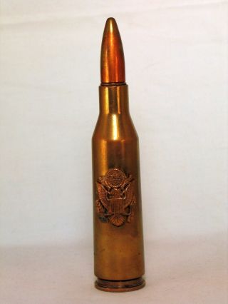 Wwii Trench Art Artillery Shell With The Great Seal Of The United States Plaque