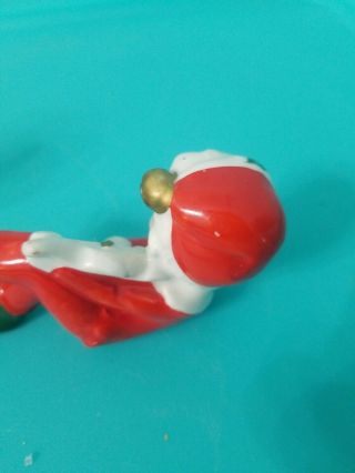 4 Vintage Napco Christmas Pixie Elves Figurines w/ Musical Instruments 7