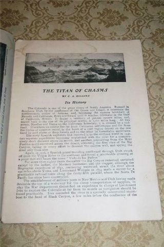 VINTAGE 1910 SANTA FE RAILROAD BOOK TITAN OF CHASMS THE GRAND CANYON OF ARIZONA 2