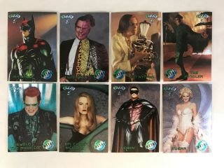 Batman Forever Metal (fleer 1996) Complete Movie Preview Chase Card Set 1 - 8 Of 8