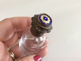 Fine Antique 19th Century Palais Royale Enamel Brass Small Perfume/scent Bottle.