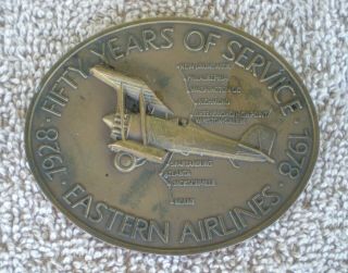 Eastern Airlines 50th Anniversary Medallion 1928 To 1978 Fifty Years Of Service