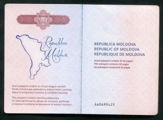 Republic MOLDOVA International Biometric Travel Document Canseled 2