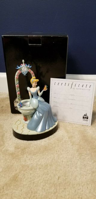 Art Of Disney Parks Princess Cinderella Wishing Well Fountain Figurine Le 750