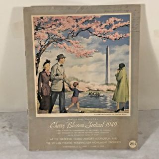 Vtg 1949 Washington Dc Cherry Blossom Festival Guide Book Souvenir Program