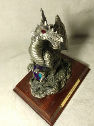 The Crystal Dragon - A Rare Pewter Figurine By A.  G.  Shrombe Wapw © U.  K
