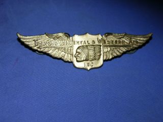 Early Sterling Transcontinental & Western Air Inc.  Pilots Wings By Blackington