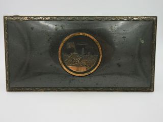 Antique Souvenir Metal Trinket Box U.  S Capitol Washington Dc Signed Hyde Park