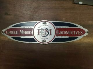 General Motors Electro - Motive Division Emd Locomotives Sign 7 1965 Emblem Plate