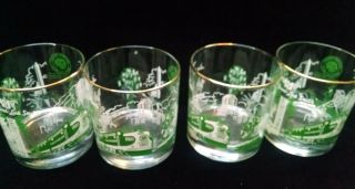 Set Of 4 Southern Railway Look Ahead Look South Tumbler Glass