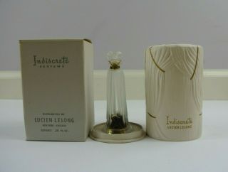 Rare Vintage Lucien Lelong Indiscrete Perfume No.  1 Bottle In Display Box 0.  25 Oz