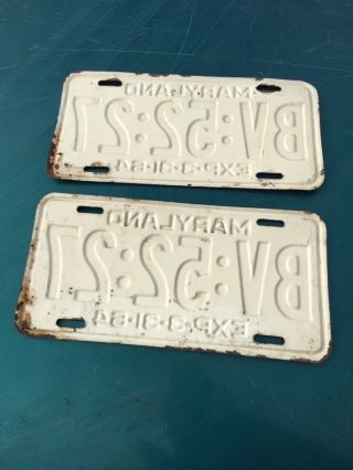 1964 Maryland vintage license plate registration tag vehicle hotrod 2