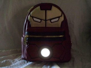 Nwt Disney Marvel Loungefly Iron Man Light Up Backpack Iron Man Lining 14 Pics