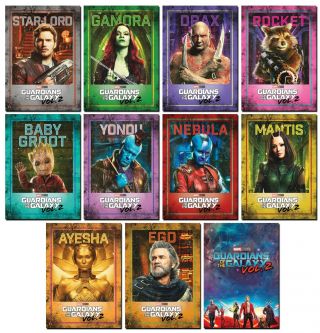 Guardians Of The Galaxy Vol.  2 - 11 Card Promo Set - Star - Lord Groot Gamora