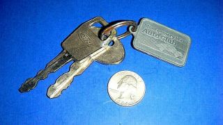 Vintage Ford " Family Of Fine Cars " Keys On Montgomery Ward Auto Club Key Ring