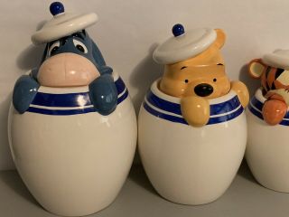 Disney Direct Winnie The Pooh Peek A Boo Cookie Jar Complete Set 2