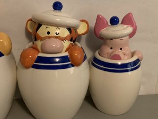 Disney Direct Winnie The Pooh Peek A Boo Cookie Jar Complete Set 3