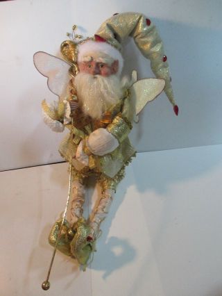 Mark Roberts Fairy Santa Clause Elf Collectible Christmas 20 " Doll Gold
