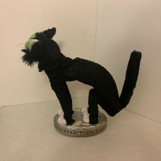 Gemmy Animated Black Cat - Green Eyes Light Up - Sings Moves Alley Halloween 2