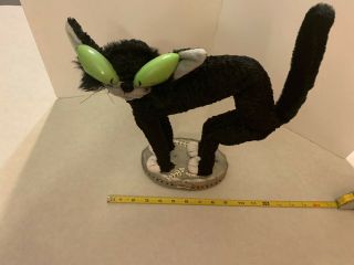 Gemmy Animated Black Cat - Green Eyes Light Up - Sings Moves Alley Halloween 8