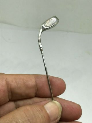 Antique Hat Pin Sterling Golf Club.  Lovely Putter.  Wonderful Collectible 2